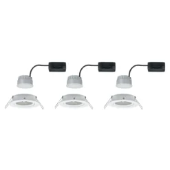 Paulmann, juego de 3 focos Nova Coin redondos orientables, blanco mate