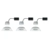 Paulmann, juego de 3 focos Nova Coin, angulares, atenuables, blanco mate, 2700 K