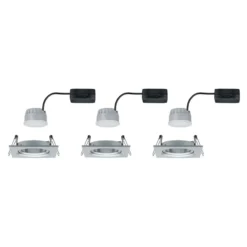 Paulmann, juego de 3 focos Nova Coin, angulares, atenuables, aluminio torneado,