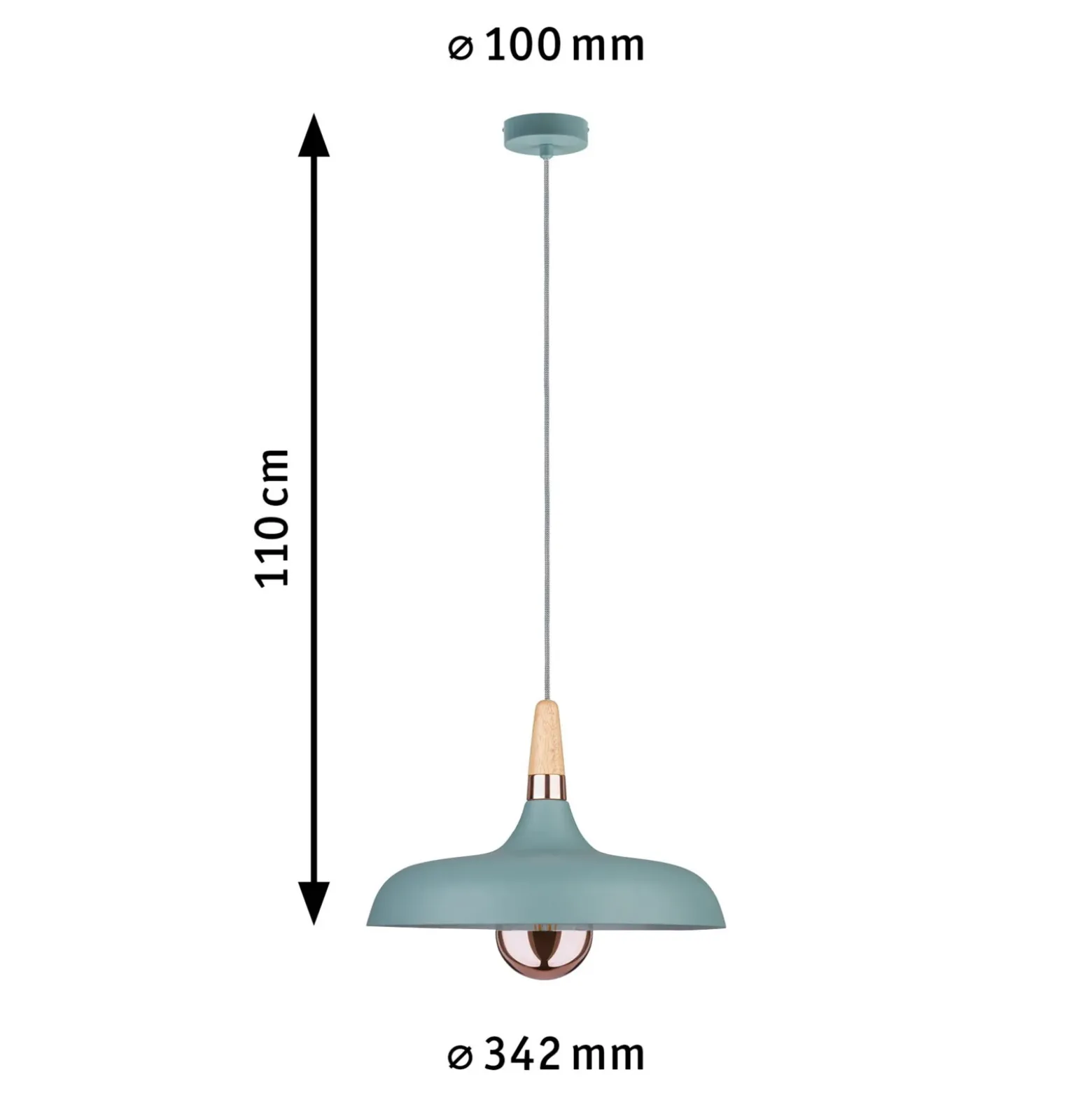 Paulmann Juna lámpara colgante, 1 luz, Ø 34,2 cm