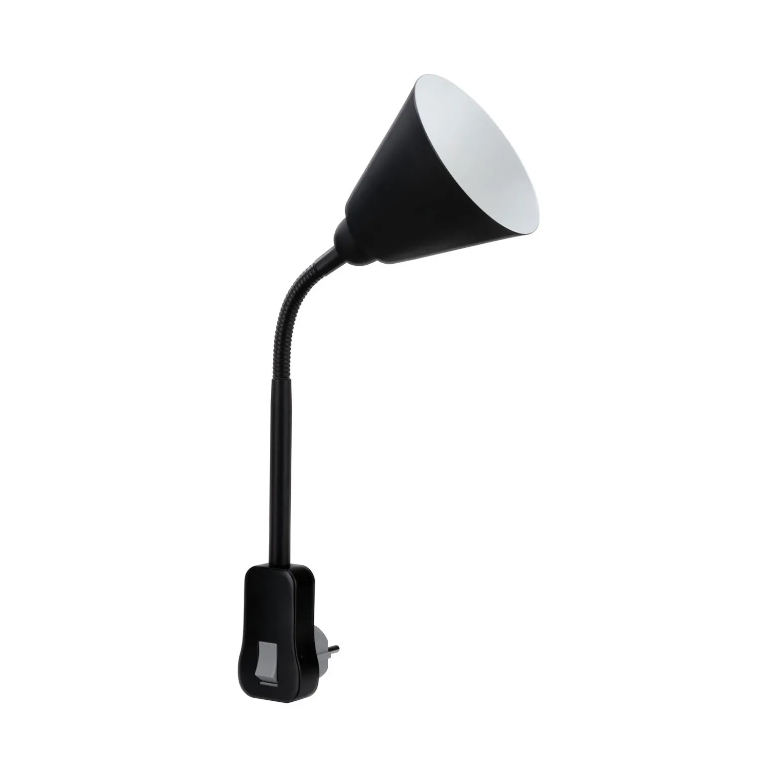 Paulmann Junus lámpara de enchufe con brazo flexible, negro