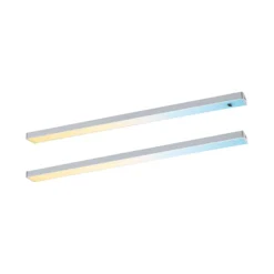 Paulmann Lámpara bajo mueble Inline, kit de inicio de 2 unidades, cromado, 35
