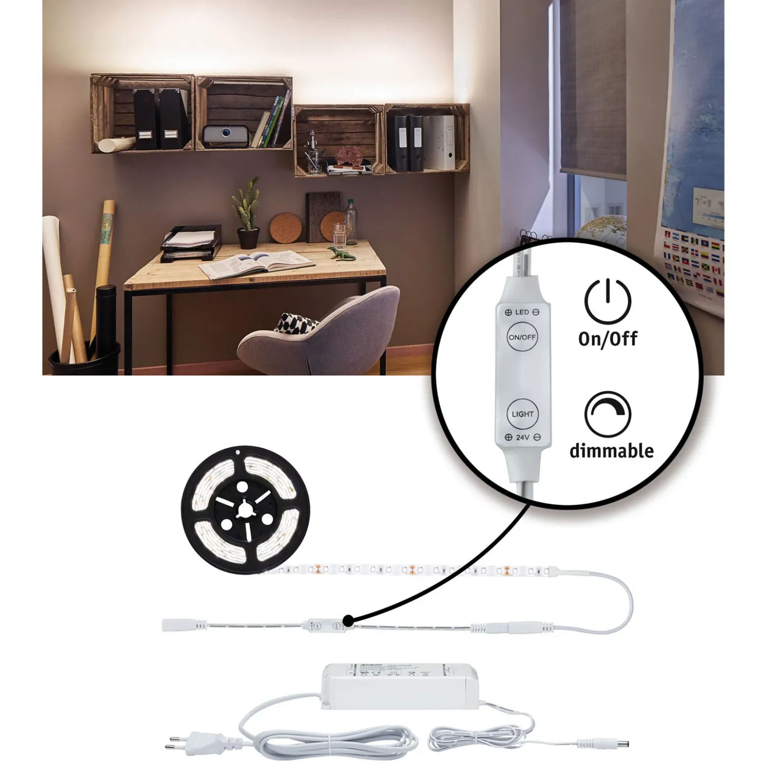 Paulmann Lámpara decorativa LED SimpLED 3 m, 4.000 K