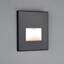 Paulmann lámpara de pared LED empotrable EDGE, negro