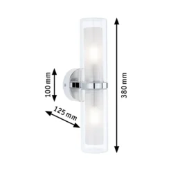 Paulmann Luena aplique IP44 cromo E14 2 luces