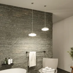 Paulmann Luena colgante LED IP44 cromo Ø25cm