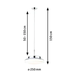 Paulmann Luena colgante LED IP44 cromo Ø25cm