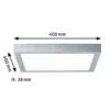 Paulmann Lunar panel LED, angular, cromo, 40x40cm
