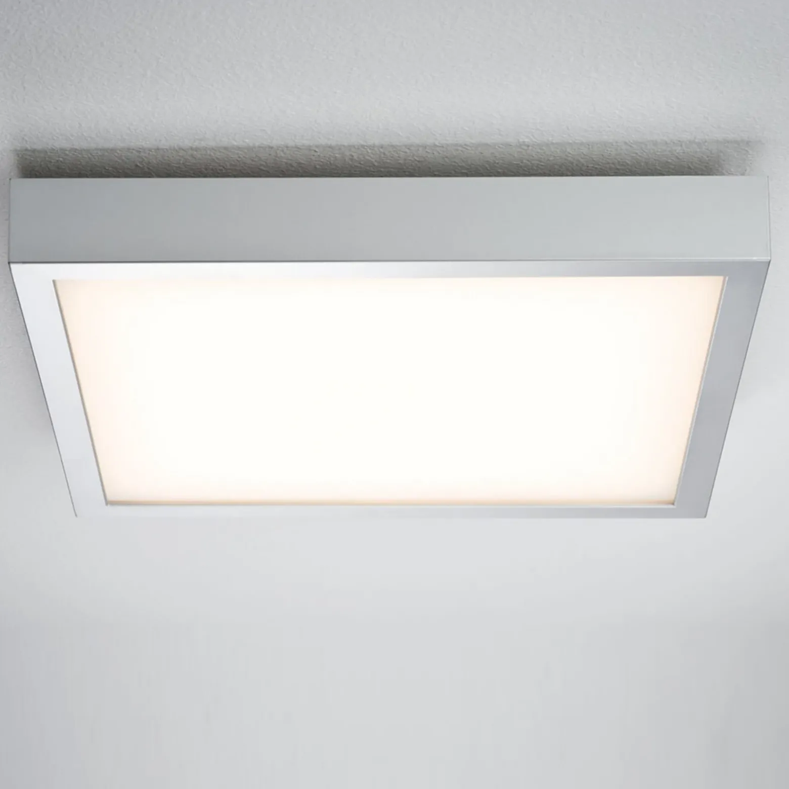 Paulmann Lunar panel LED, angular, cromo, 40x40cm