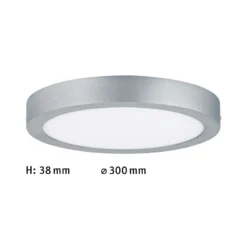 Paulmann Lunar panel LED, redondo, Ø 30 cm, cromo