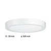 Paulmann Lunar panel LED redondo Ø30cm blanco mate