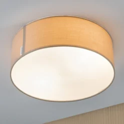 Paulmann Mari plafón con pantalla textil, beige