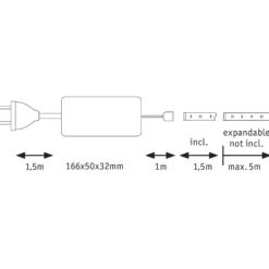 Paulmann MaxLED 1000 basic IP44 blanco cálido 1,5m