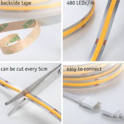 Paulmann MaxLED 500 COB IP20 blanco cálido 1,5m