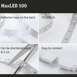Paulmann MaxLED 500 tira IP20 luz diurna 1m