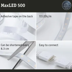 Paulmann MaxLED 500 Tira IP44 2,5m luz diurna