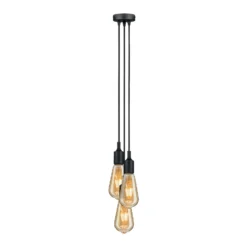 Paulmann Neordic Ketil colgante 3 luces negro