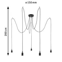 Paulmann Neordic Ketil lámpara colgante, 5 luces