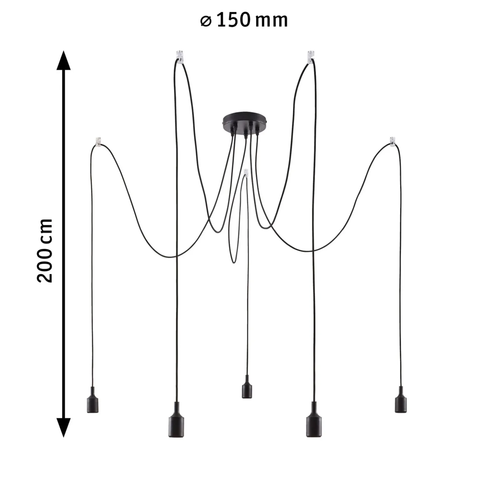Paulmann Neordic Ketil lámpara colgante, 5 luces