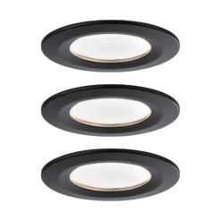 Paulmann Nova Coin set 3 redondo rígido negro