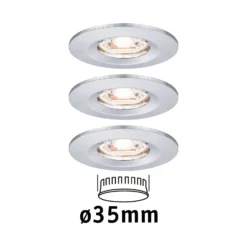 Paulmann Nova mini foco empotrado 3 ud IP44 cromo