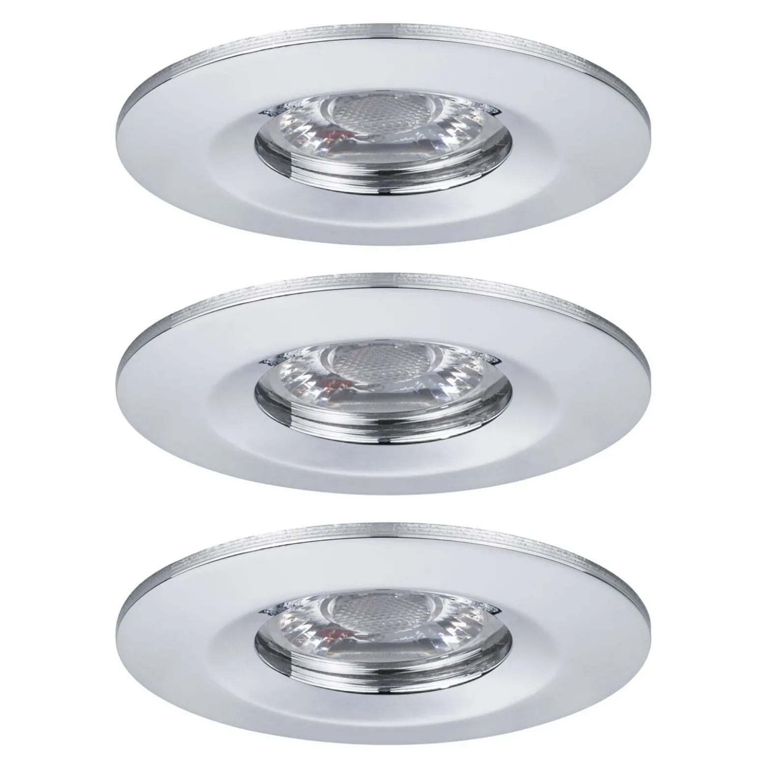 Paulmann Nova mini foco empotrado 3 ud IP44 cromo