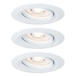 Paulmann Nova mini foco empotrado 3 ud gira blanco