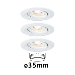 Paulmann Nova mini foco empotrado 3 ud gira blanco