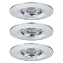 Paulmann Nova mini foco empotrado 3 ud IP44 cromo