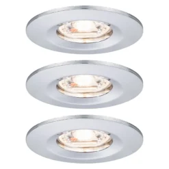 Paulmann Nova mini foco empotrado 3 ud IP44 cromo