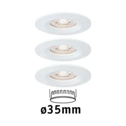 Paulmann Nova mini foco empotrado 3 ud IP44 blanco