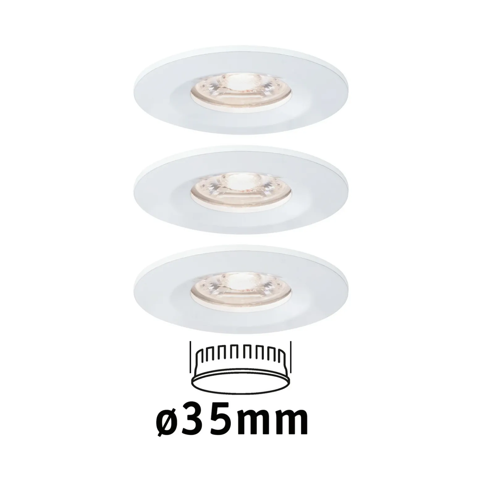 Paulmann Nova mini foco empotrado 3 ud IP44 blanco