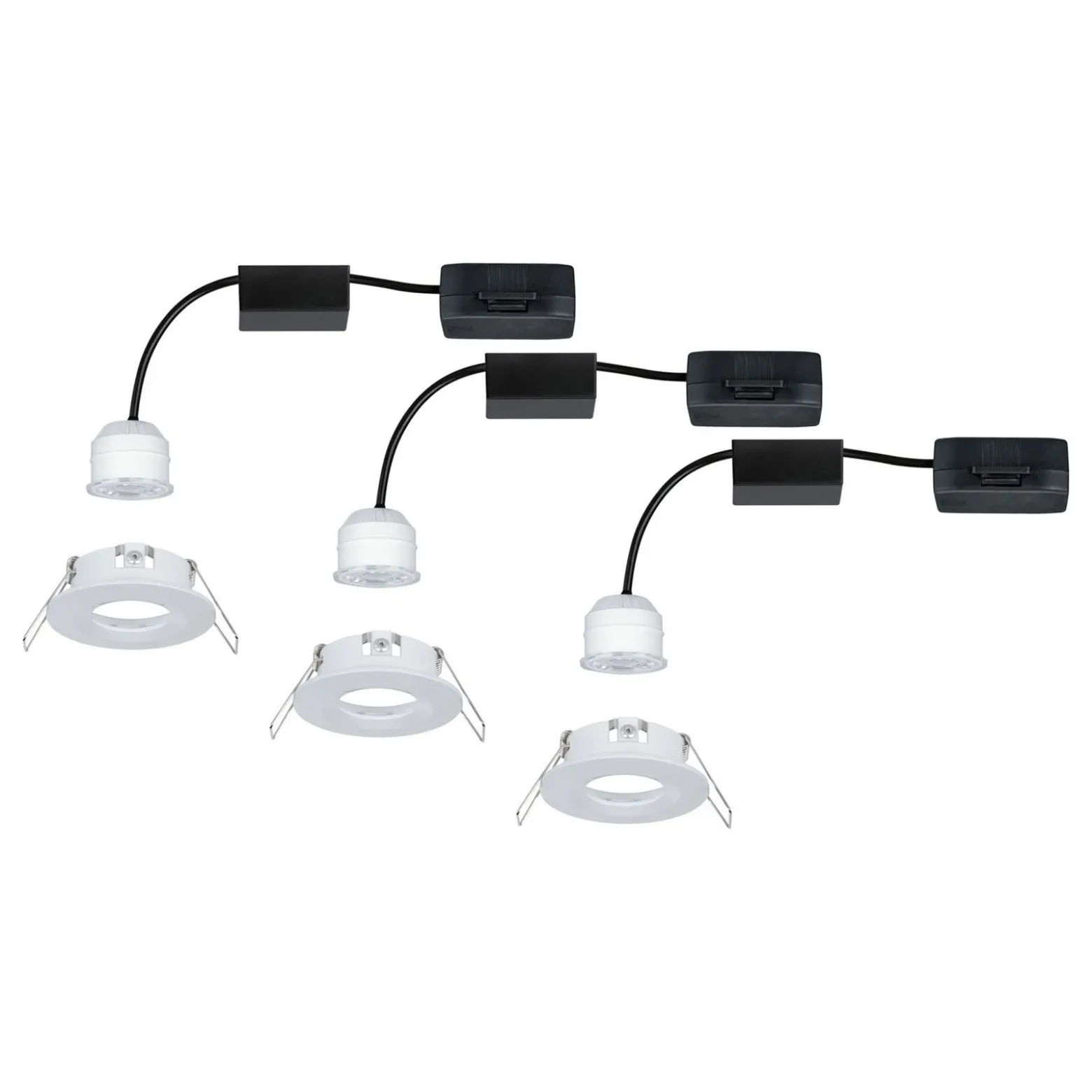 Paulmann Nova mini foco empotrado 3 ud IP44 blanco
