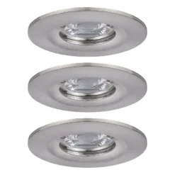 Paulmann Nova mini foco empotrado 3 ud IP44 hierro
