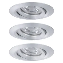 Paulmann Nova mini foco empotrado 3, gira aluminio