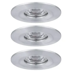 Paulmann Nova mini foco empotrado 3 ud IP44 alu