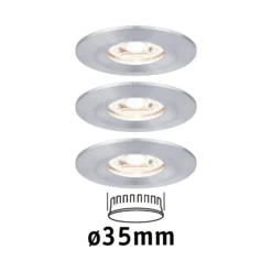 Paulmann Nova mini foco empotrado 3 ud IP44 alu