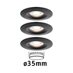 Paulmann Nova Mini foco 3 ud rígido negro