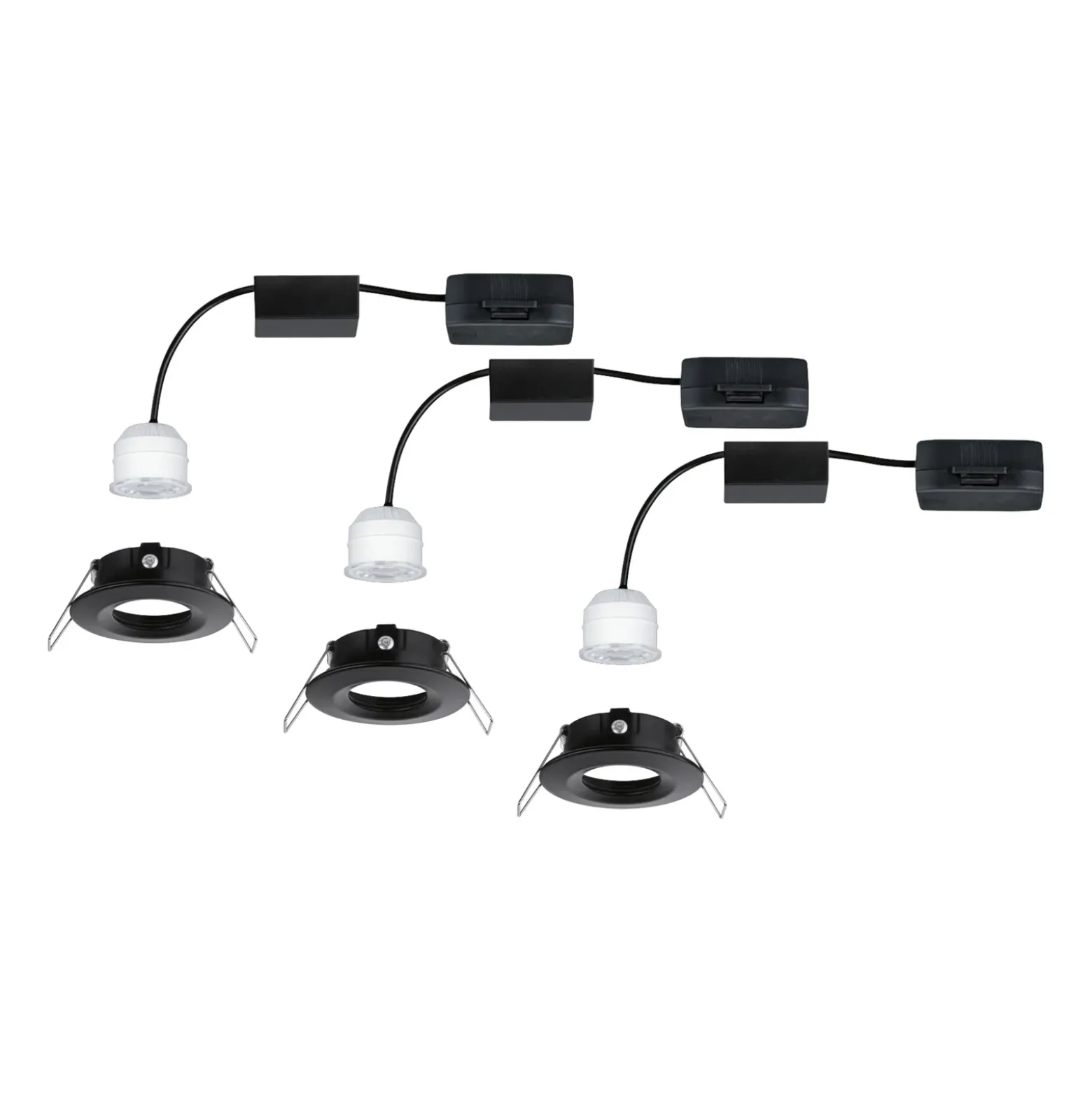 Paulmann Nova Mini foco 3 ud rígido negro