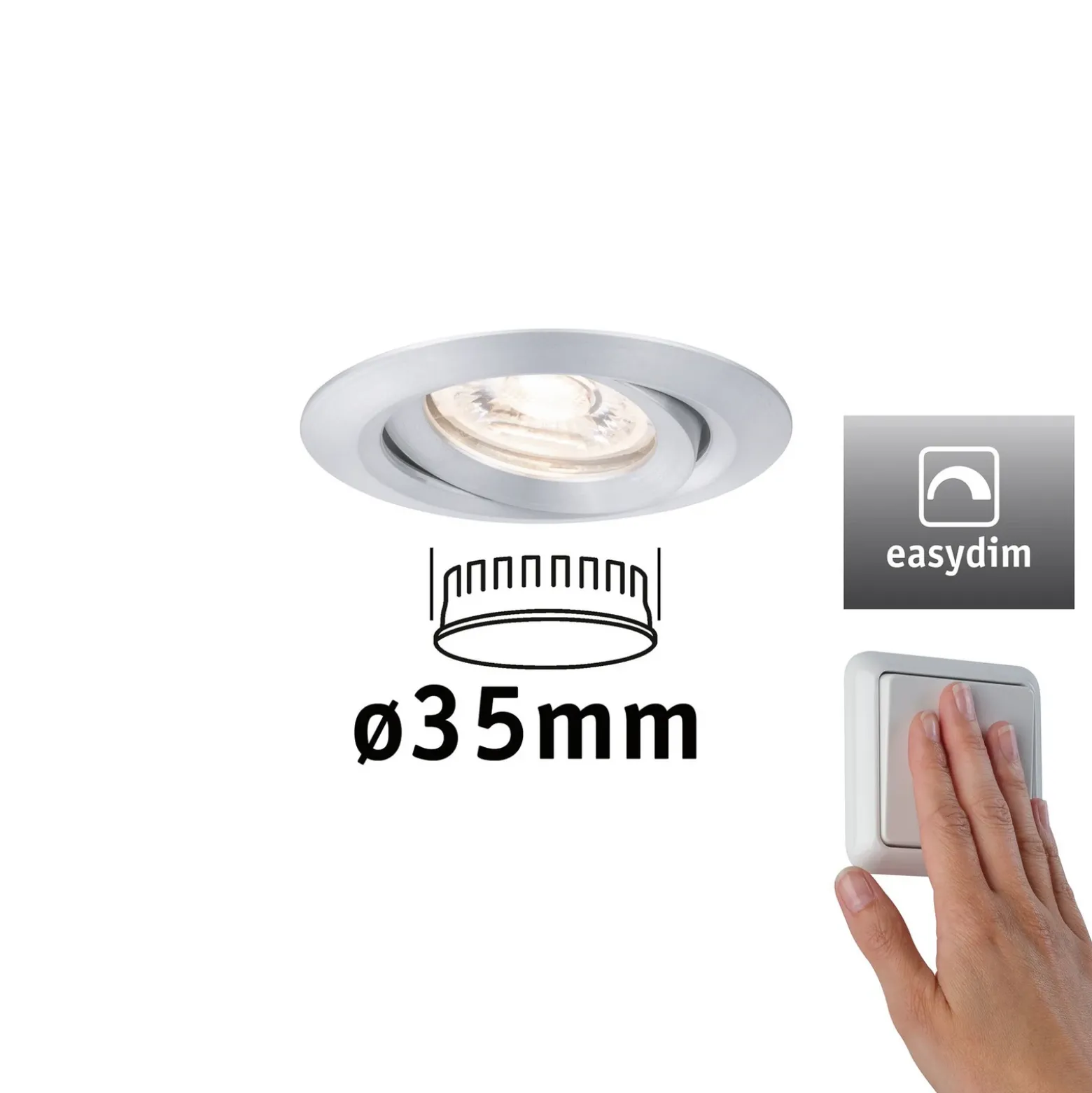 Paulmann Nova mini Plus foco easydim aluminio