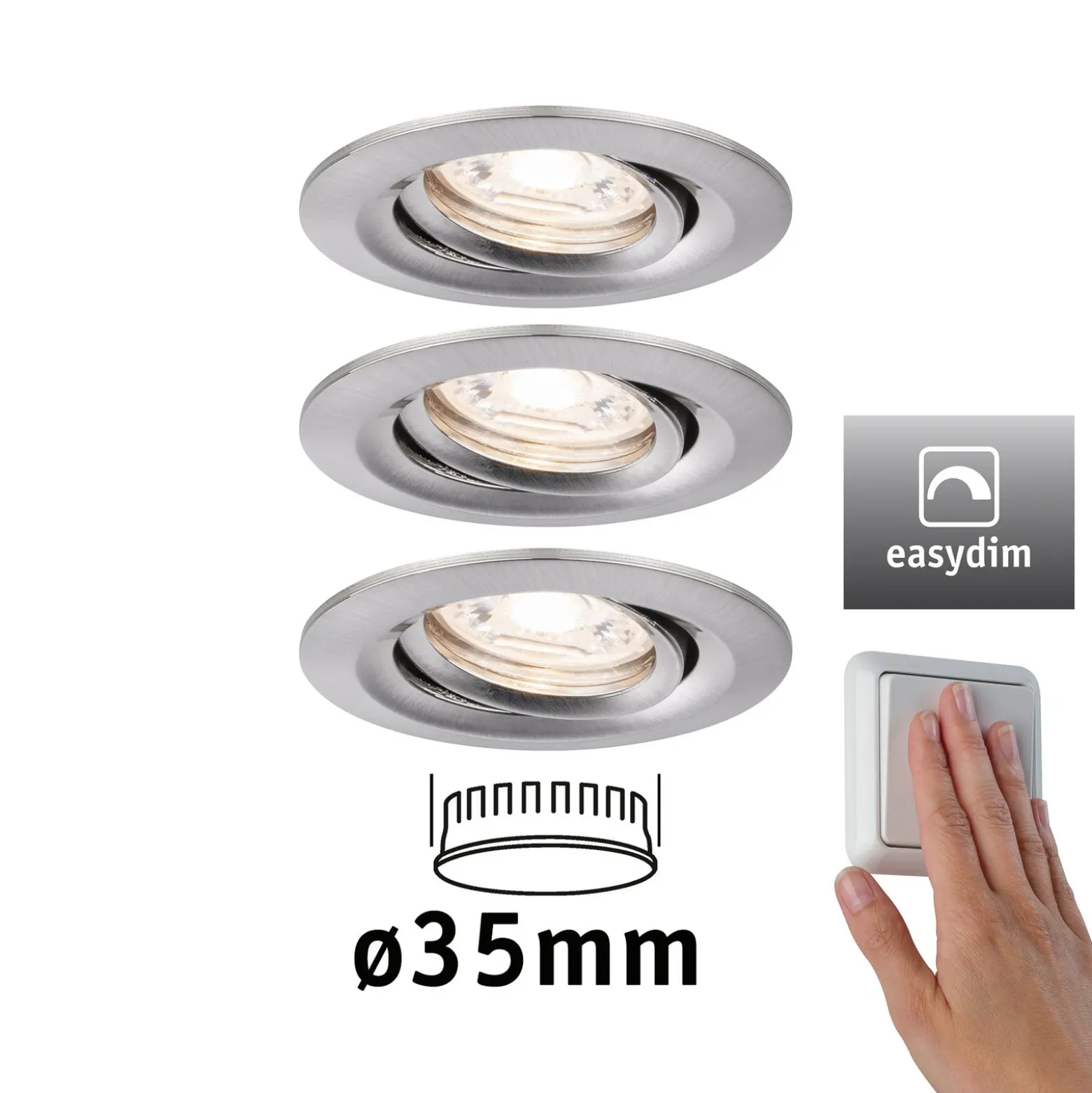 Paulmann Nova mini Plus LED easydim 3 ud hierro