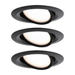 Paulmann Nova Plus Coin 3 ud IP23 2.700K negro