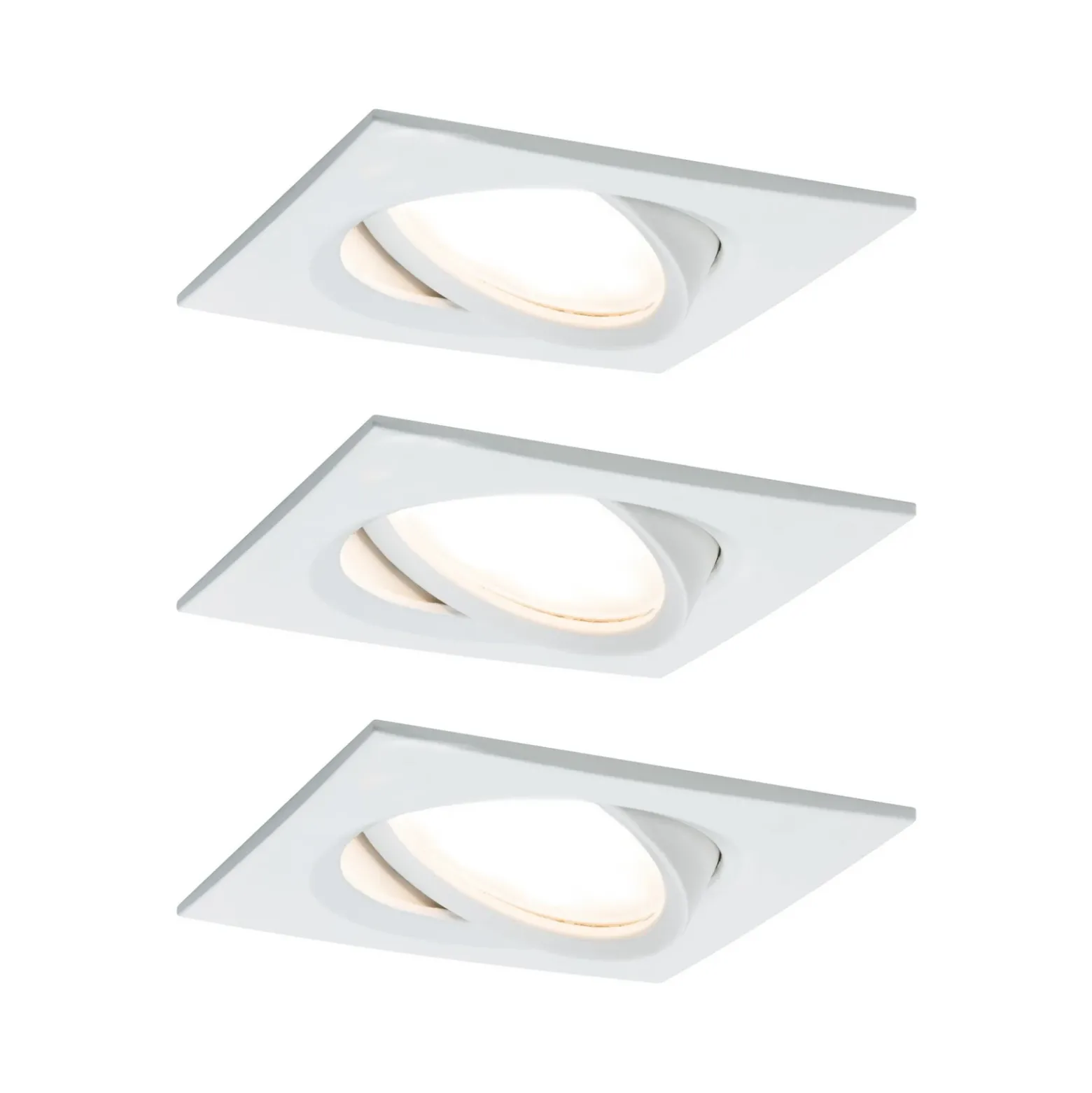 Paulmann Nova Plus 3 ud foco LED angular, blanco