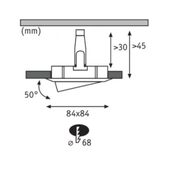 Paulmann Nova Plus 3 ud foco LED angular, aluminio