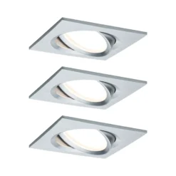 Paulmann Nova Plus 3 ud foco LED angular, aluminio