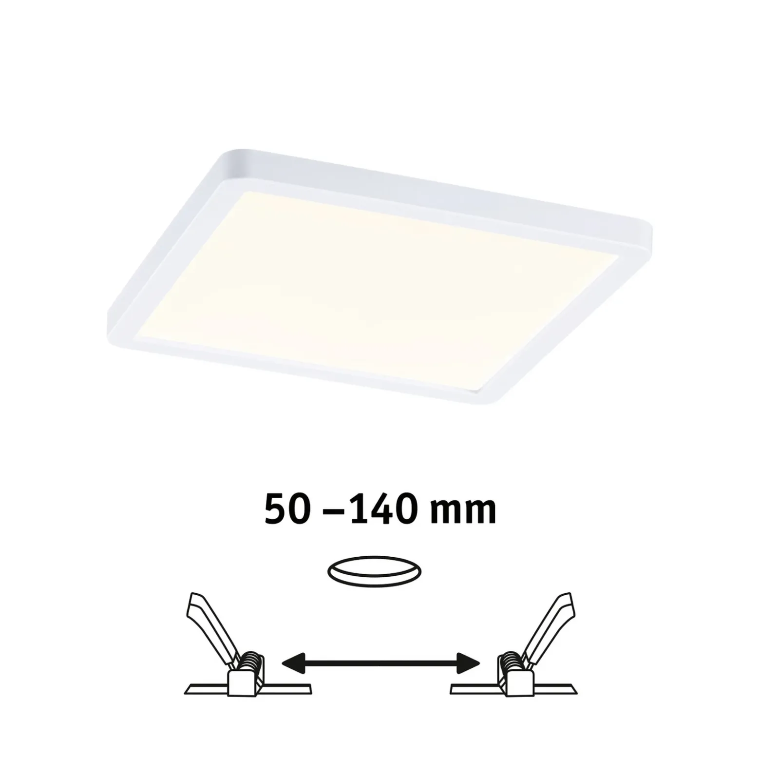 Paulmann panel Aero 830 angular blanco 3dim 17,5cm