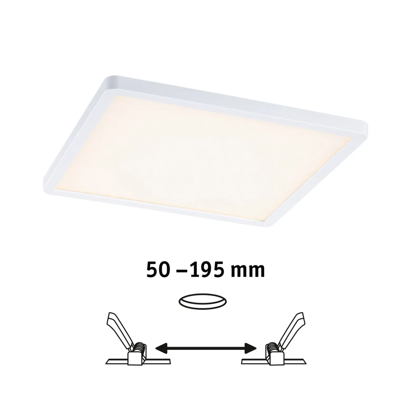 Paulmann panel Aero 830 angular blanco 3dim 23cm