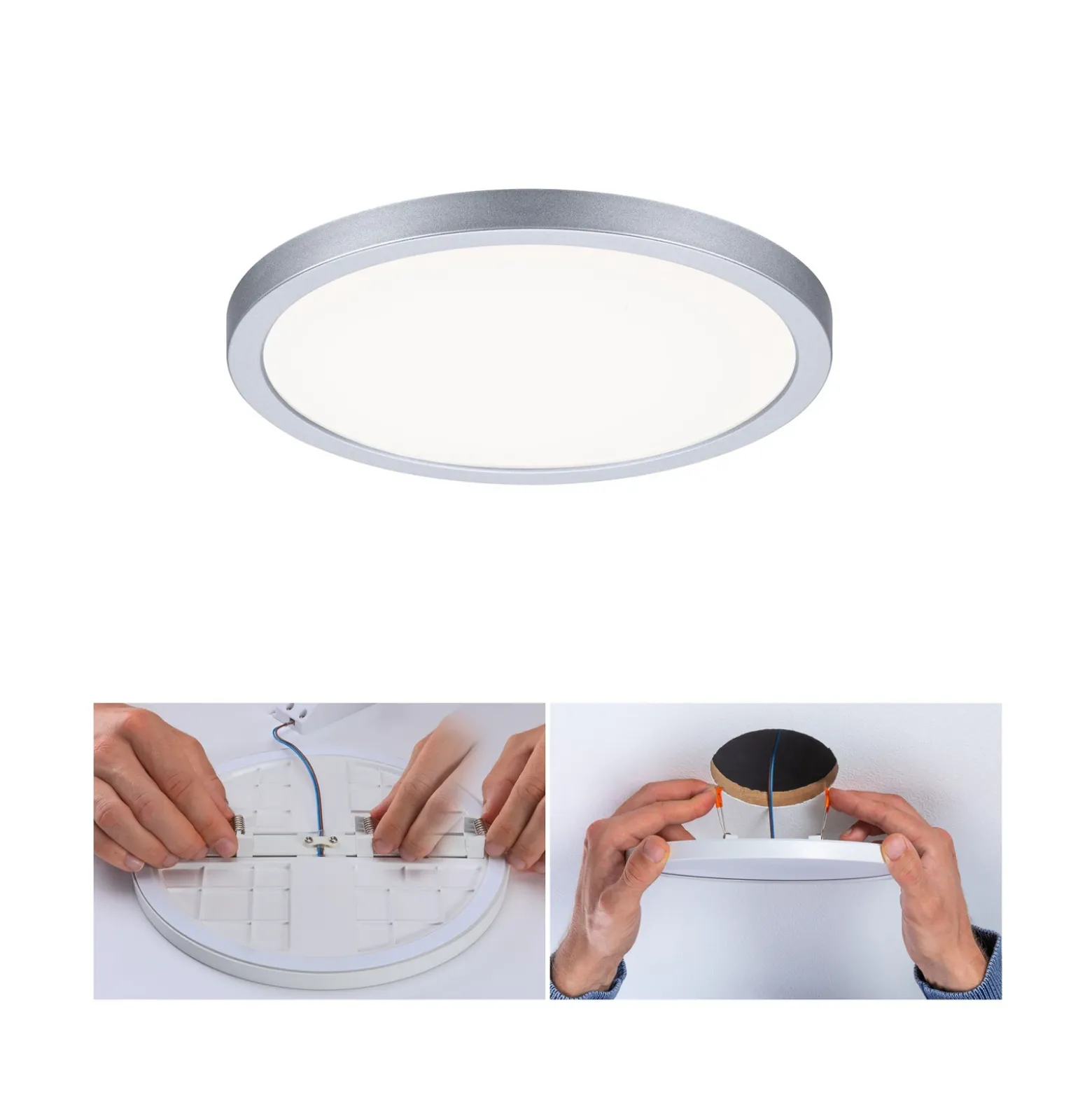 Paulmann panel LED Aero 4.000K redondo cromo 17,5