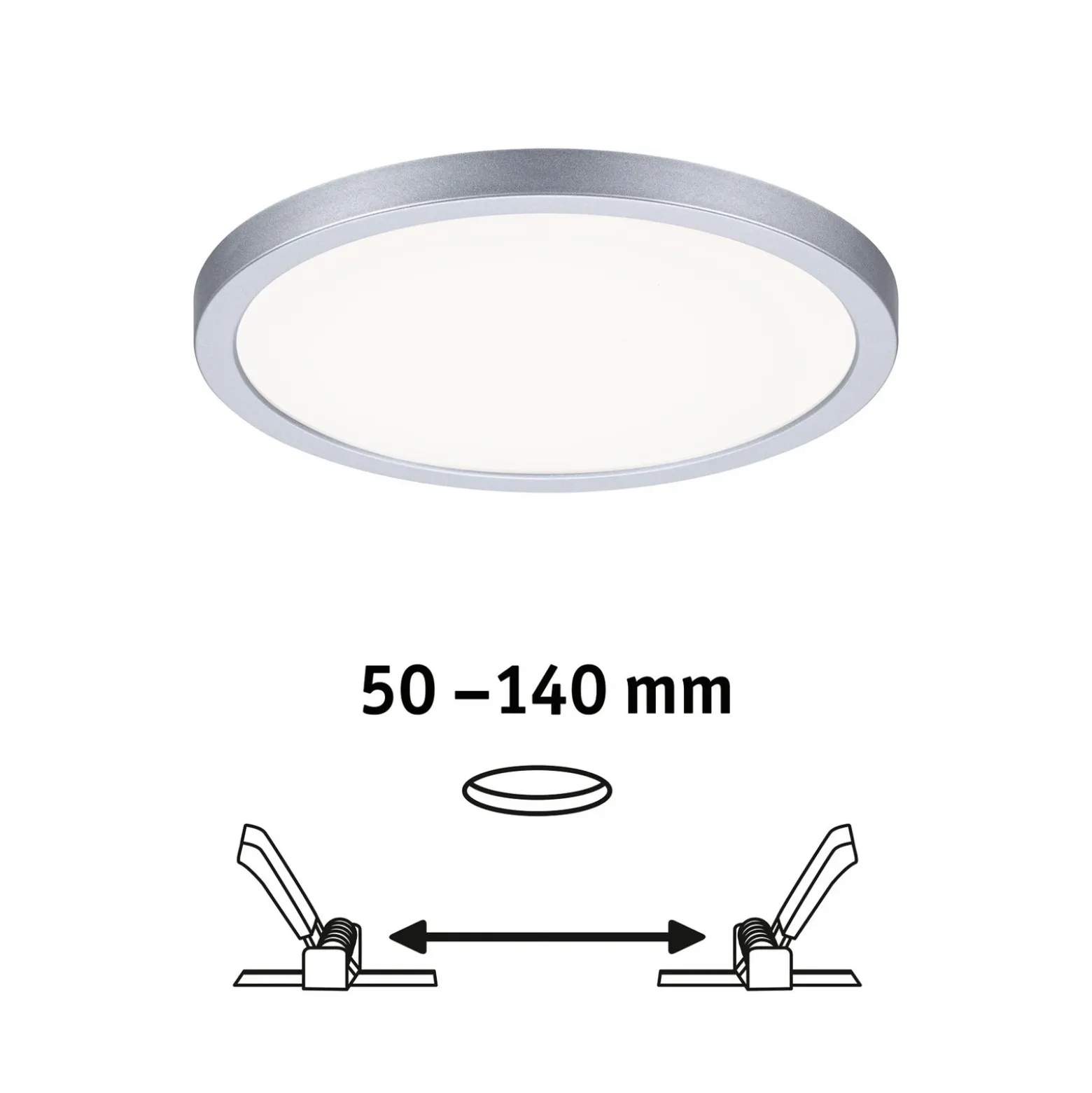 Paulmann panel LED Aero 4.000K redondo cromo 17,5