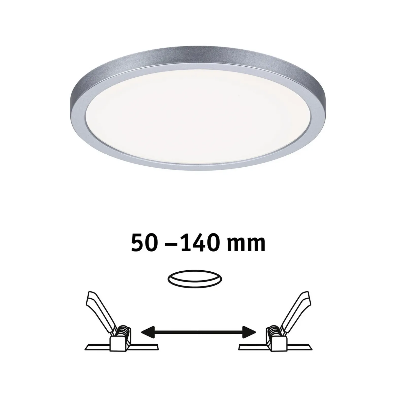 Paulmann panel LED Aero 4.000K redondo cromo 17,5